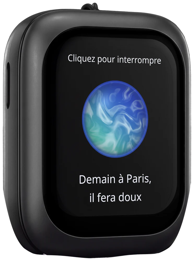 Boîtier ZNP 04 : la réponse de l'assistant IA s'écrit, « Demain à Paris, il fera doux »